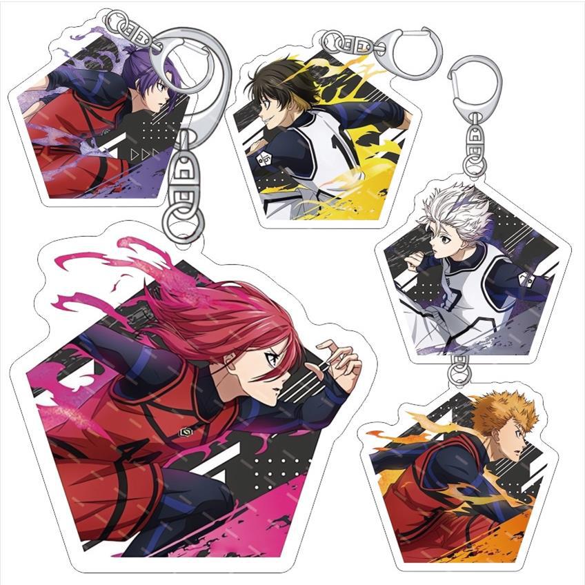 Resin Art Keychain - Anime Blue Lock Acryl-Mädchen-Schlüsselanhänger Modische Taschenanhänger