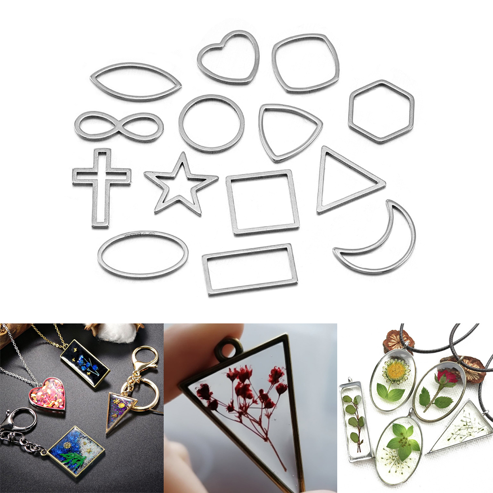 Bezels Pendant Resin - 30 teile/los Border Mold Geometrischen Hohl