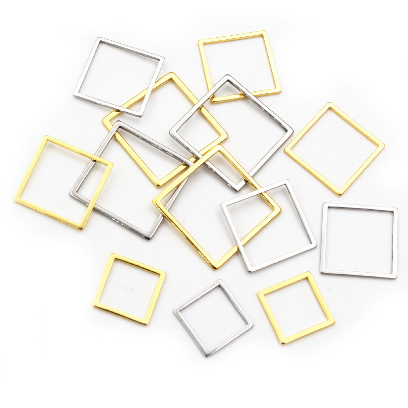 Bezels Pendant Resin - 20pcs 3 Größe Platz Charm Gold