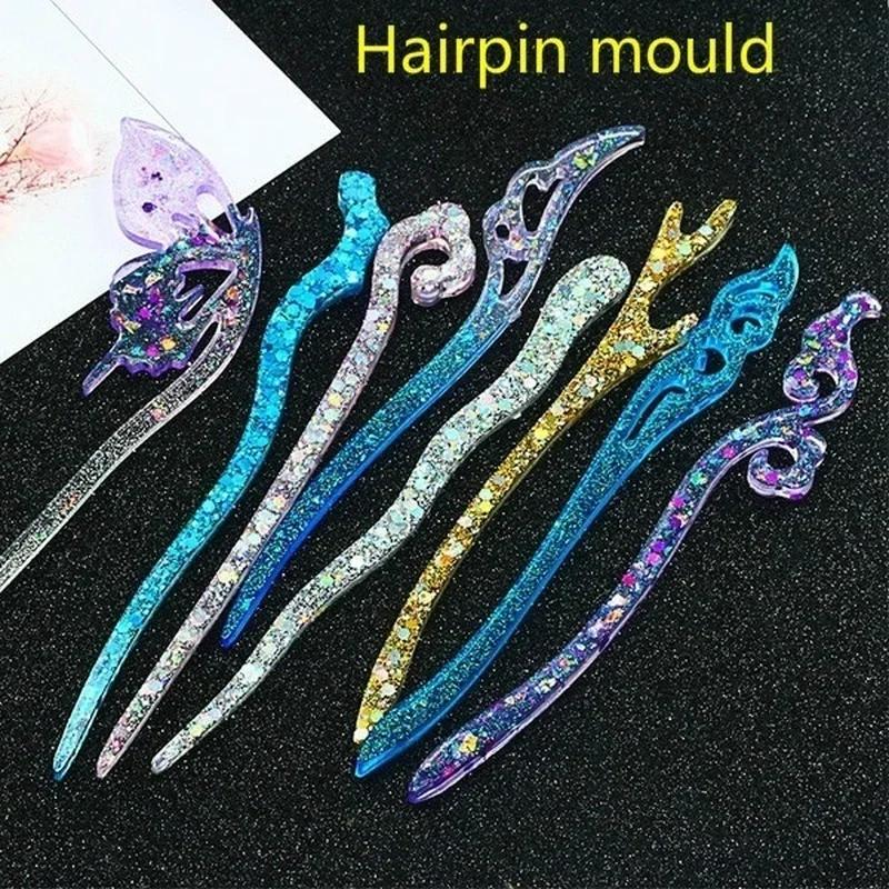 Resin Art Resin - Neue Transparente Haarnadel Silikon Spezielle Form