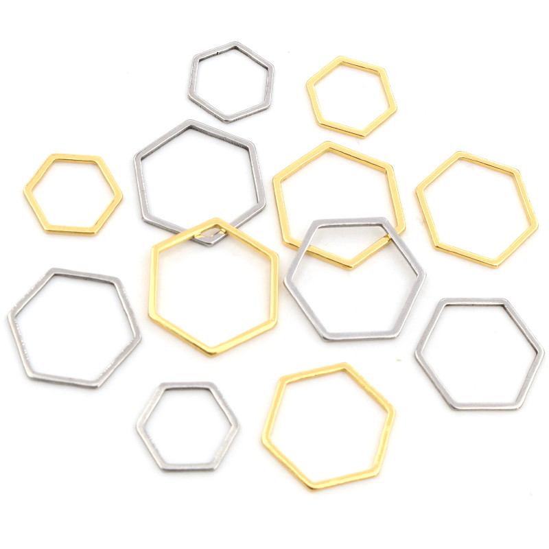 Bezels Pendant Resin - 20pcs 3 Größe Polygon Charme Gold
