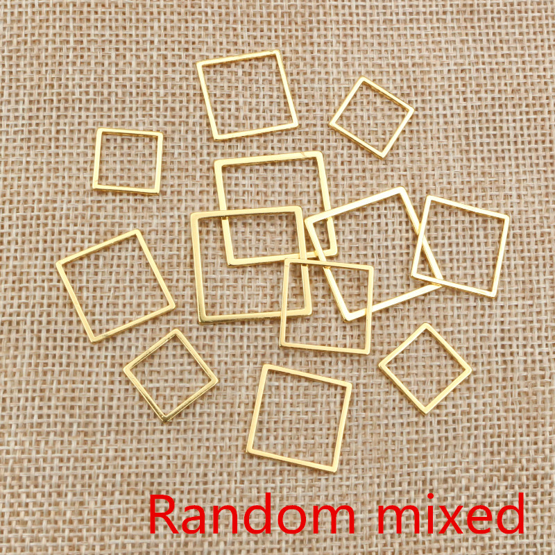 20pcs 3 Größe Platz Charm Gold – Bezels Pendant Resin Bewertung und Preis