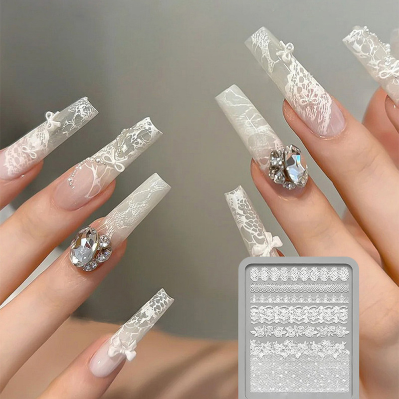 1 Stück Spitzen-3D-Silikon-Nag – Resin Art Template Bewertung und Preis