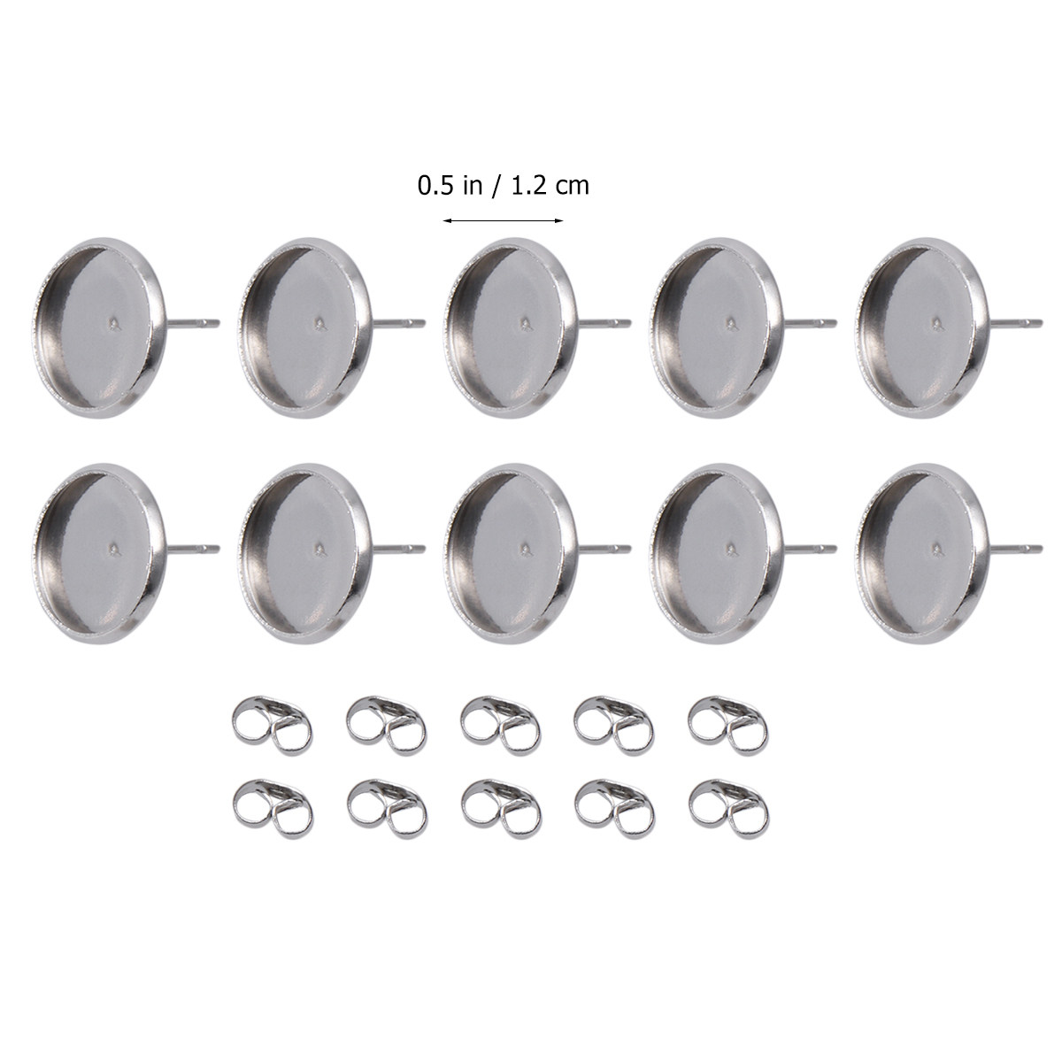 80 Stück Edelstahl-Ohrring-Fas – Bezels Pendant Resin Bewertung und Preis