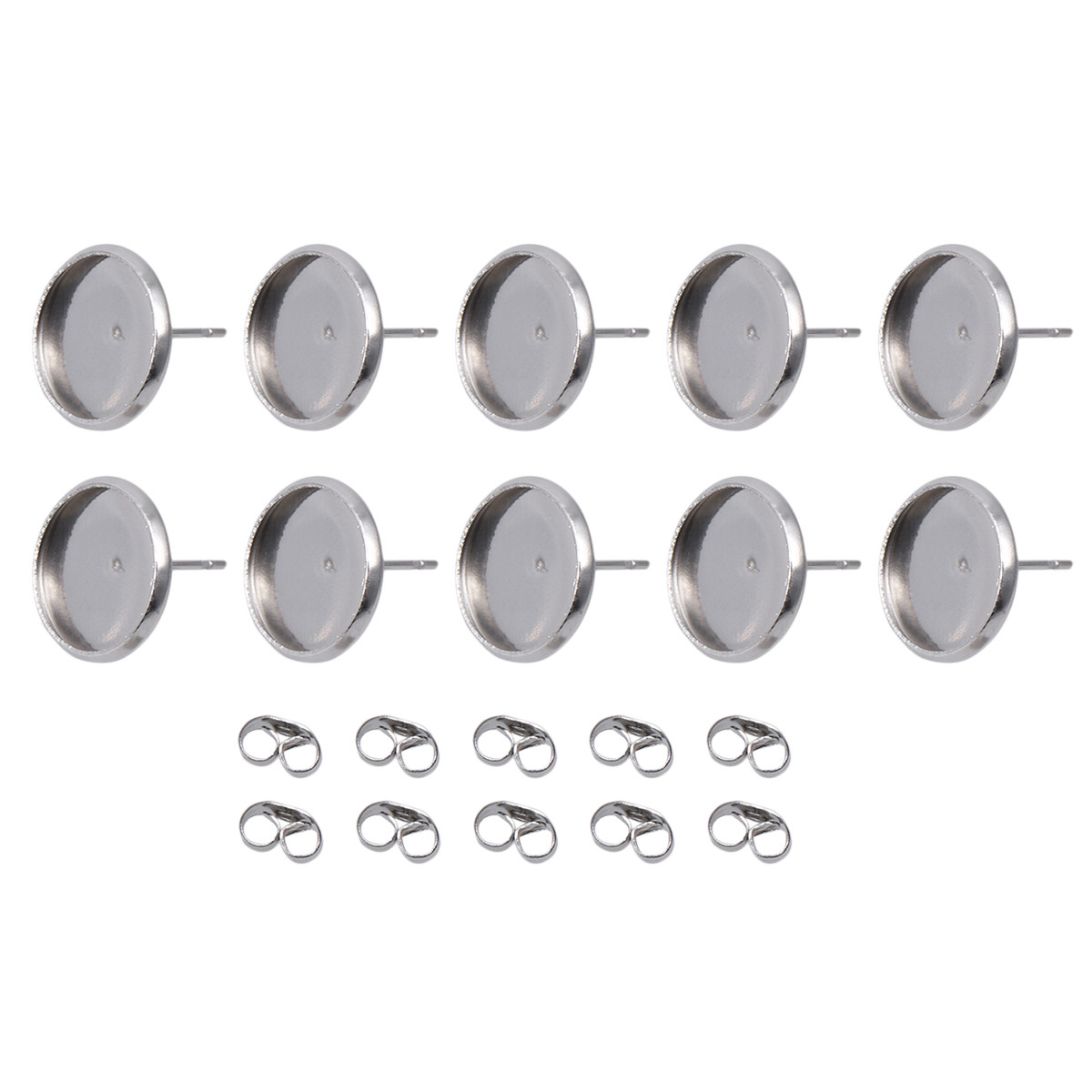 80 Stück Edelstahl-Ohrring-Fas – Bezels Pendant Resin Bewertung und Preis