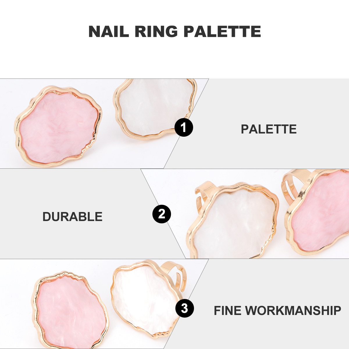2 Stück tragbare Farbpaletten  – Resin Art Ring Design Bewertung und Preis