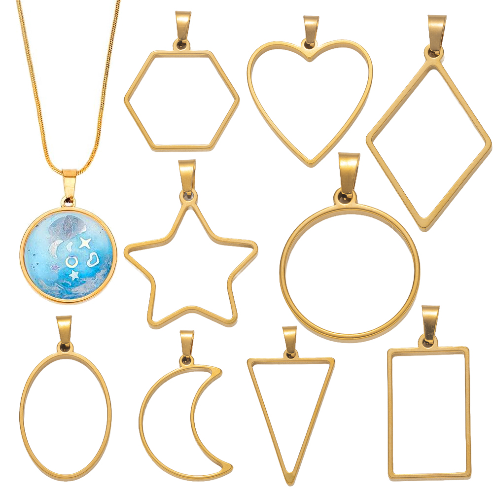 5 Stück Edelstahl-Harzformen m – Bezels Pendant Resin Bewertung und Preis