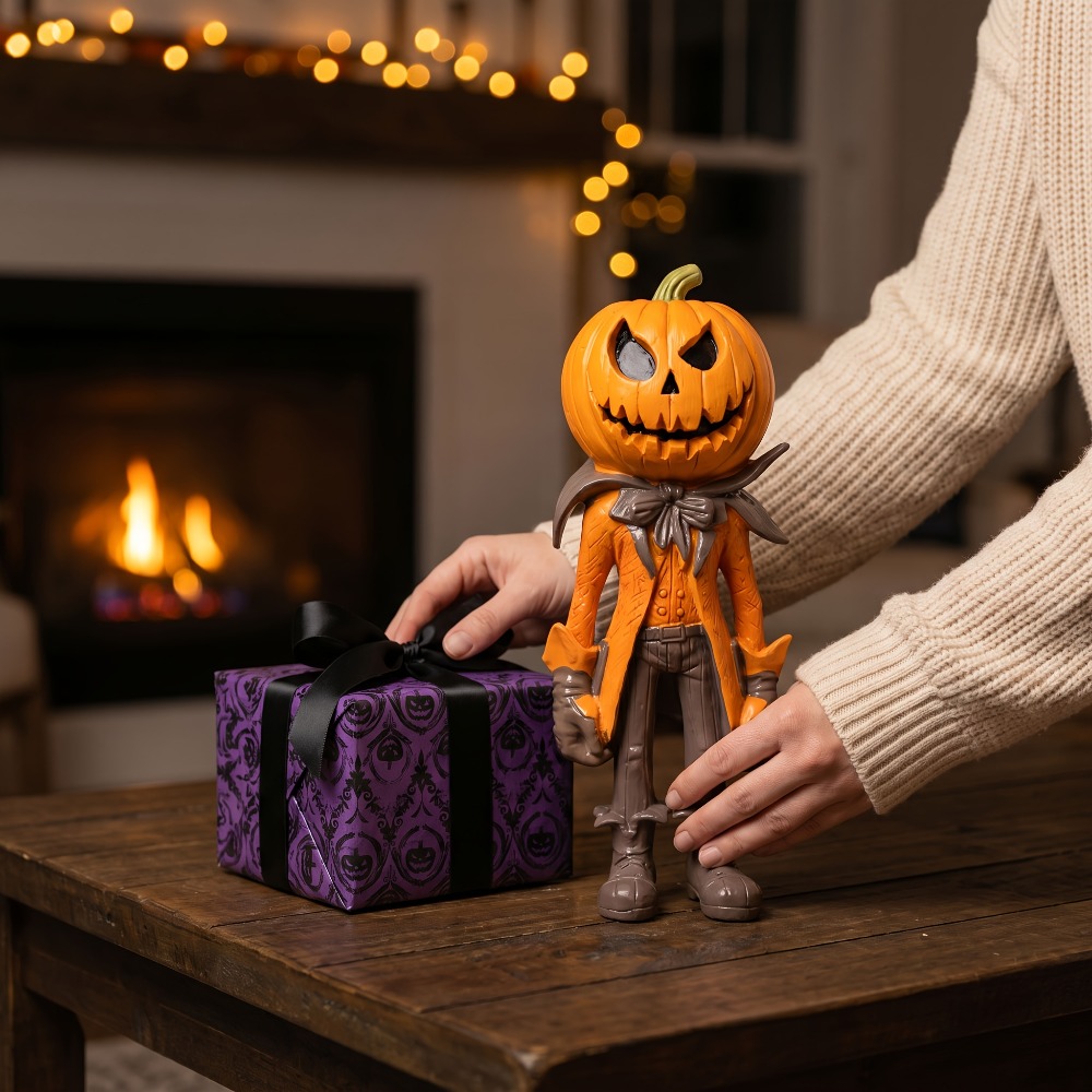 Halloween-Kürbisfigur aus Kuns – Resin Art Table Bewertung und Preis