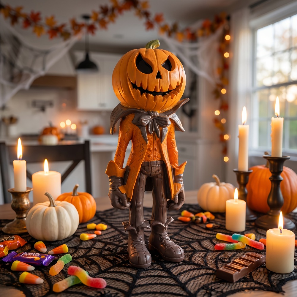 Halloween-Kürbisfigur aus Kuns – Resin Art Table Bewertung und Preis