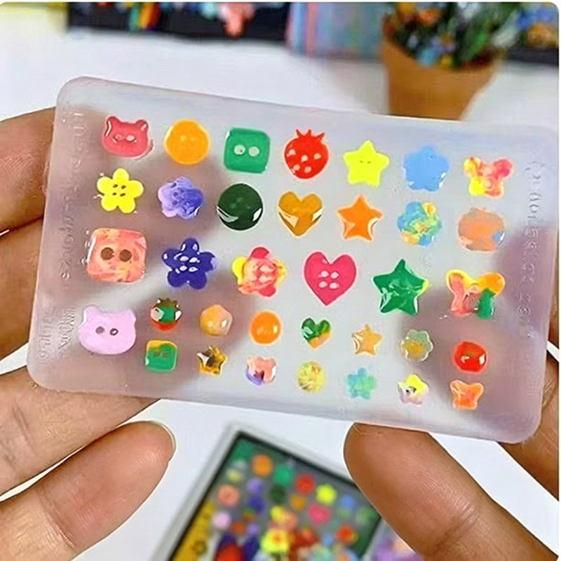 1 Stück 3D-Knöpfe Nagelkunst-S – Resin Art Template Bewertung und Preis
