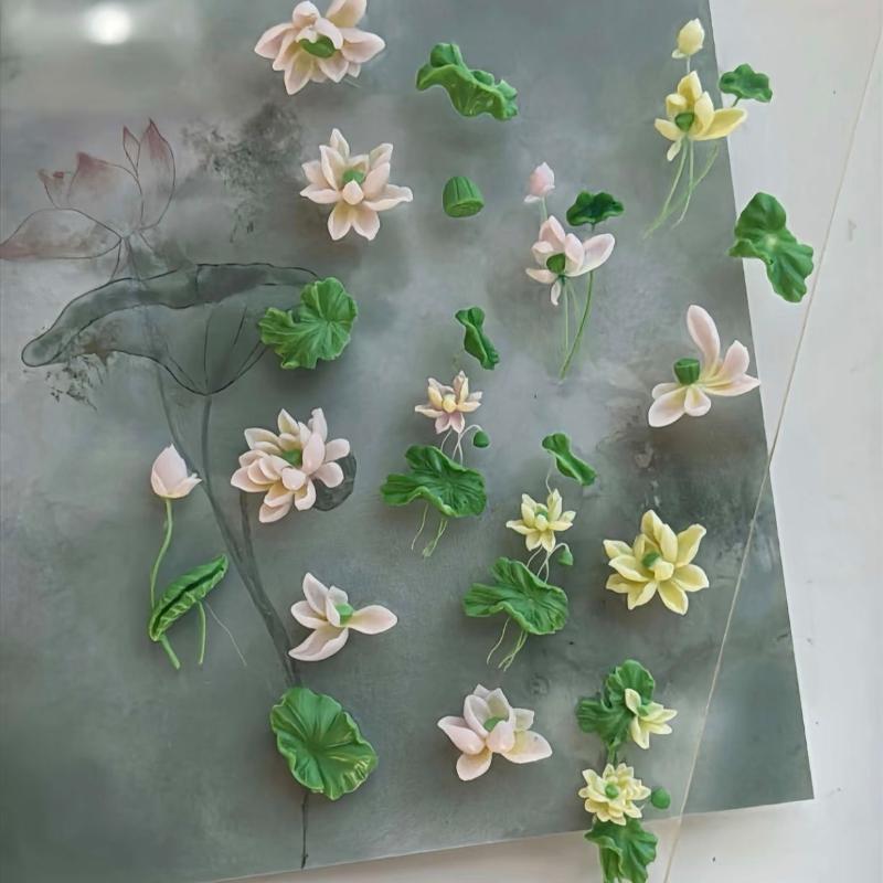 Blumen Serie 3D gebogene Nagel – Resin Art Template Bewertung und Preis
