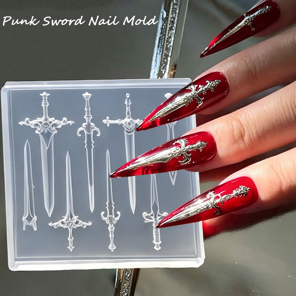 1 Stück 3D Retro Punk Schwert  – Resin Art Template Bewertung und Preis