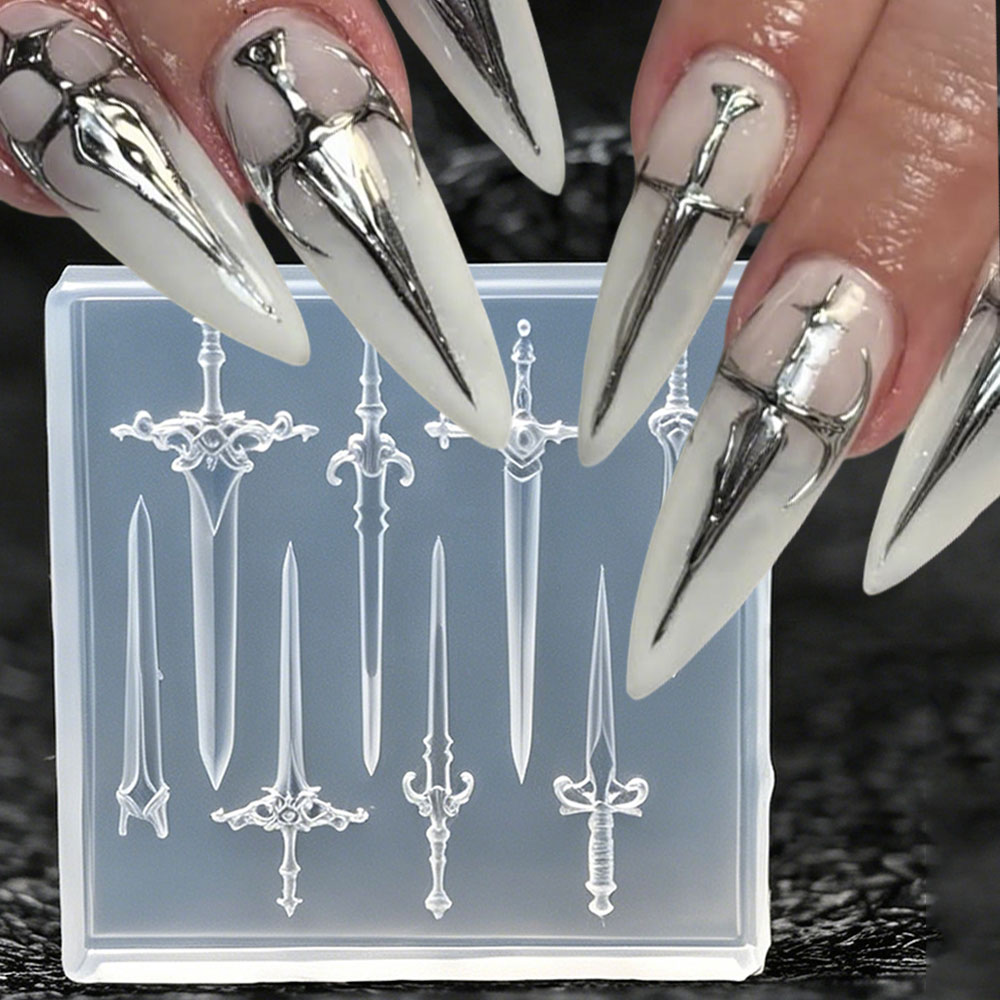 1 Stück 3D Retro Punk Schwert  – Resin Art Template Bewertung und Preis